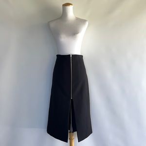 Nicholas Black Zipper Front Midi Skirt - sz 4US